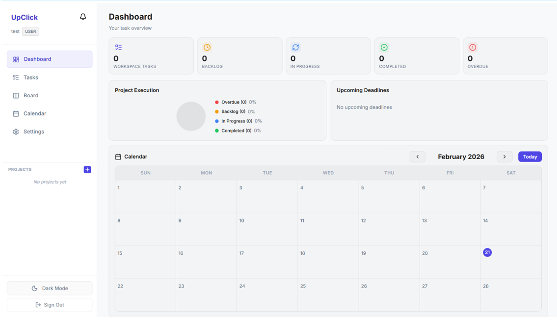 UpClick — Project Management System